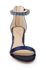 Navy | Catalina Open Toe Block Heel Front
