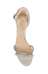 Gold Glitter | Joanne Strappy Block Heel Top