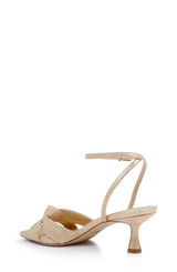 Gold | Valerie Open Toe Kitten Heels