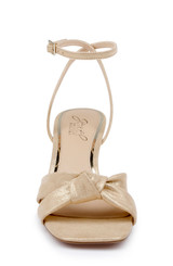 Gold | Valerie Open Toe Kitten Heels