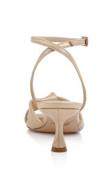 Gold | Valerie Open Toe Kitten Heels