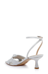 Silver | Valerie Open Toe Kitten Heels
