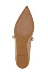 Dark Nude | Vana Pointed Flats with Embellished Straps