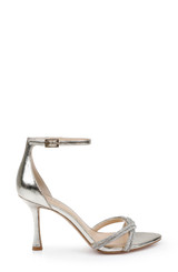 Light Gold | Vani Glitter Straps Stiletto Heels
