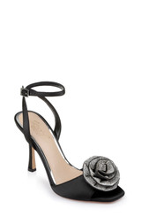 Black | Vida Rosette Peep Stiletto