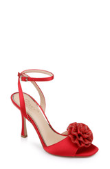 Luscious Red | Vida Rosette Peep Stiletto