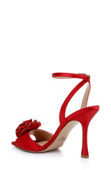 Luscious Red | Vida Rosette Peep Stiletto