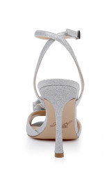Silver | Vida Rosette Peep Stiletto