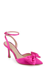 Pink | Yanna Satin Stiletto with Bow Front Side