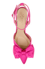 Pink | Yanna Satin Stiletto with Bow Top