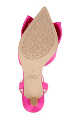 Pink | Yanna Satin Stiletto with Bow Sole
