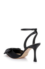 Black | Yanna Satin Stiletto with Bow
