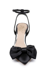 Black | Yanna Satin Stiletto with Bow