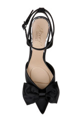 Black | Yanna Satin Stiletto with Bow