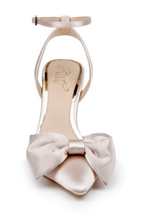 Champagne | Yanna Satin Stiletto with Bow