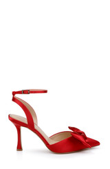 Luscious Red | Yanna Satin Stiletto with Bow