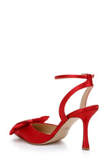 Luscious Red | Yanna Satin Stiletto with Bow