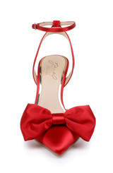 Luscious Red | Yanna Satin Stiletto with Bow