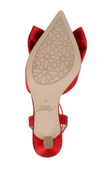 Luscious Red | Yanna Satin Stiletto with Bow
