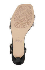 Black | Maci Metallic Sandal with Rhinestone Knot Detail Sole