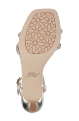 Light Gold | Maci Metallic Sandal with Rhinestone Knot Detail