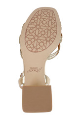 Gold | Michelle Metallic Strappy Block Heels