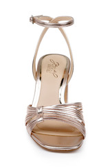 Rosegold | Michelle Metallic Strappy Block Heels