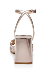 Rosegold | Michelle Metallic Strappy Block Heels
