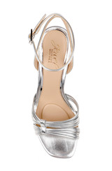 Silver | Michelle Metallic Strappy Block Heels