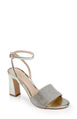 Light Gold | Hattie Block Heel Sandal with Ankle Strap