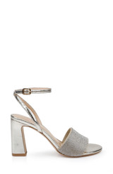 Light Gold | Hattie Block Heel Sandal with Ankle Strap