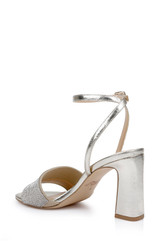 Light Gold | Hattie Block Heel Sandal with Ankle Strap