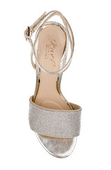 Light Gold | Hattie Block Heel Sandal with Ankle Strap