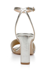Light Gold | Hattie Block Heel Sandal with Ankle Strap