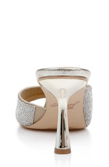 Light Gold | Haya Metallic Peep-Toe Mules