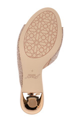 Rosegold | Haya Metallic Peep-Toe Mules