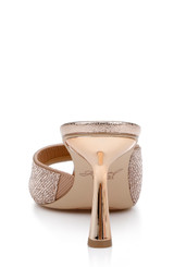 Rosegold | Haya Metallic Peep-Toe Mules