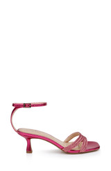 Met Pink | Hayzel Metallic Kitten Heel Sandal