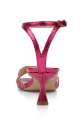 Met Pink | Hayzel Metallic Kitten Heel Sandal