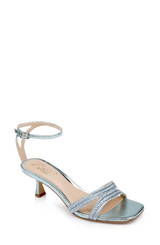 Powder Blue | Hayzel Metallic Kitten Heel Sandal