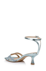 Powder Blue | Hayzel Metallic Kitten Heel Sandal