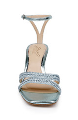Powder Blue | Hayzel Metallic Kitten Heel Sandal