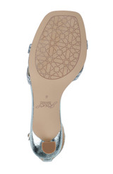Powder Blue | Hayzel Metallic Kitten Heel Sandal