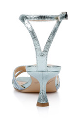 Powder Blue | Hayzel Metallic Kitten Heel Sandal