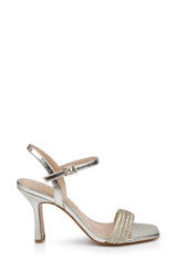 Gold | Heddia Woven Vamp Sandals