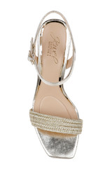 Gold | Heddia Woven Vamp Sandals