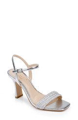 Silver | Heddia Woven Vamp Sandals
