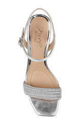 Silver | Heddia Woven Vamp Sandals
