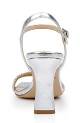 Silver | Heddia Woven Vamp Sandals