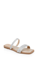 Silver | Helena Flat Summer Sandal